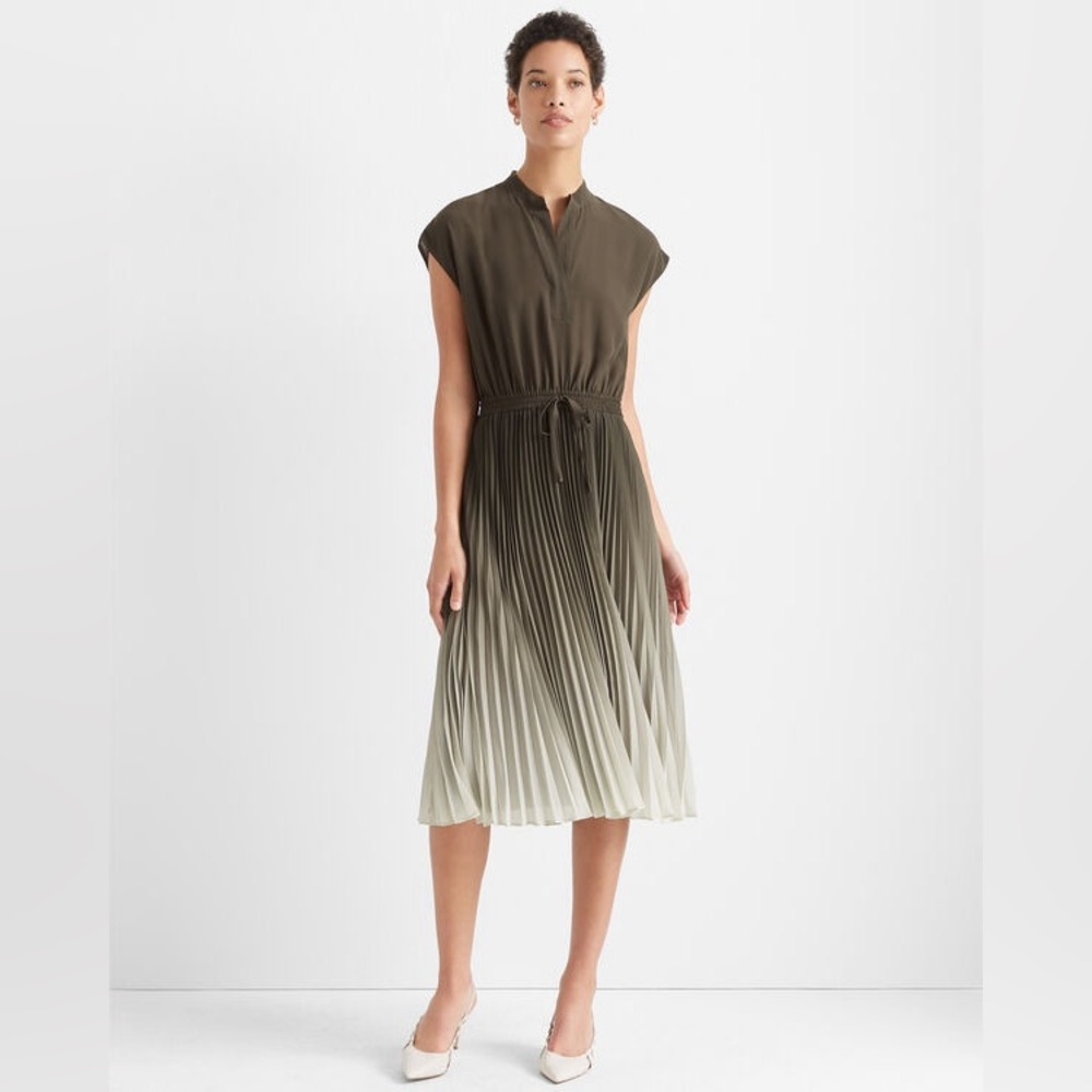 CLUB MONACO Ombre Pleaded Dress